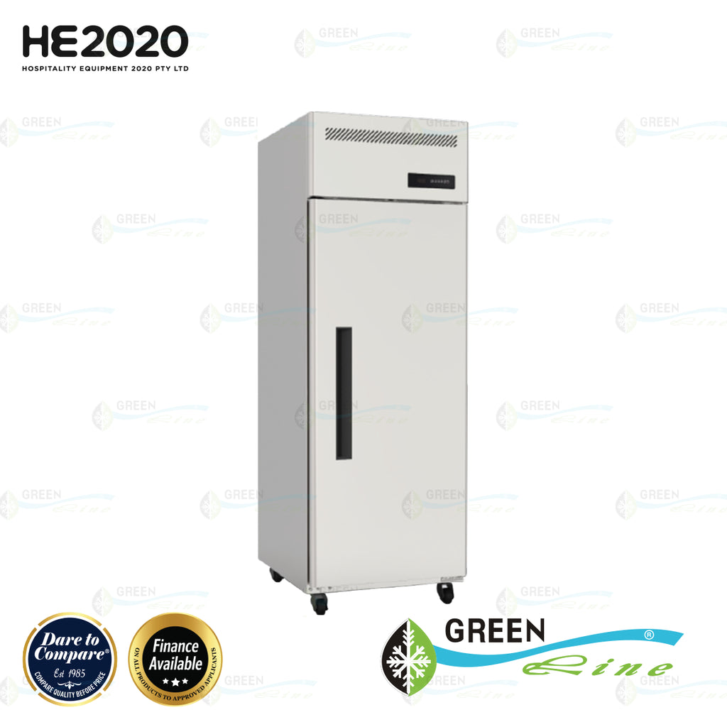 BBR1S-590 SINGLE STAINLESS STEEL DOOR FRIDGE 590 LITRE CAPACITY 0°C - 8°C 680 x 830 x 2090 MM